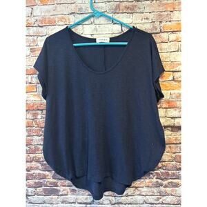 Dark Blue Gilli Oversized Short Sleeve Blouse Top Women’s Size Small